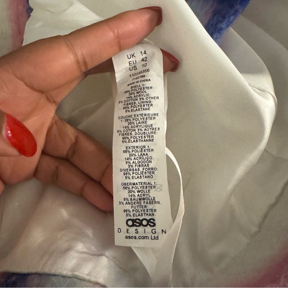 ASOS design check print Plaid Mini Skirt with Scalloped Hem - size 10 - Picture 8 of 8